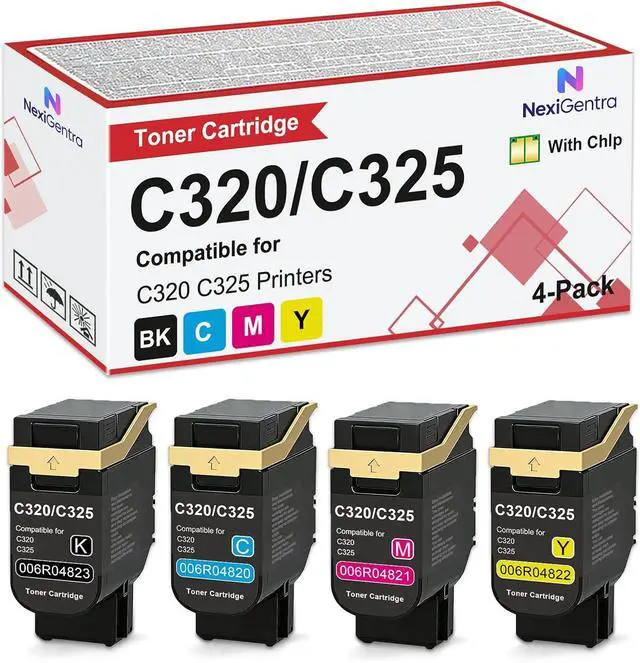 Main image of C320 C325 Toner Cartridge 006R04820 006R04821 006R04822 006R04823 4-Pack