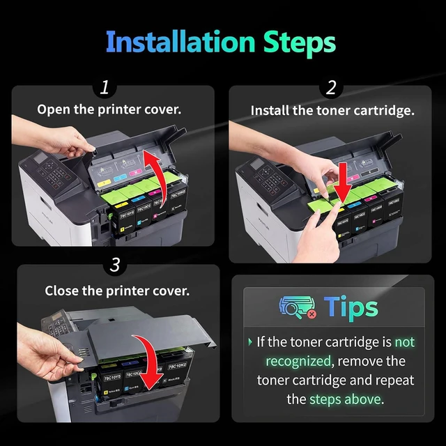 Alt view image 3 of 3 - 78C10 High Yield Compatible Toner Cartridge, 4-Pack