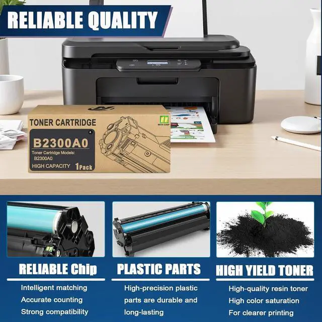 Alt view image 4 of 7 - B2300A0 Black Compatible Toner Cartridge 1-Pack