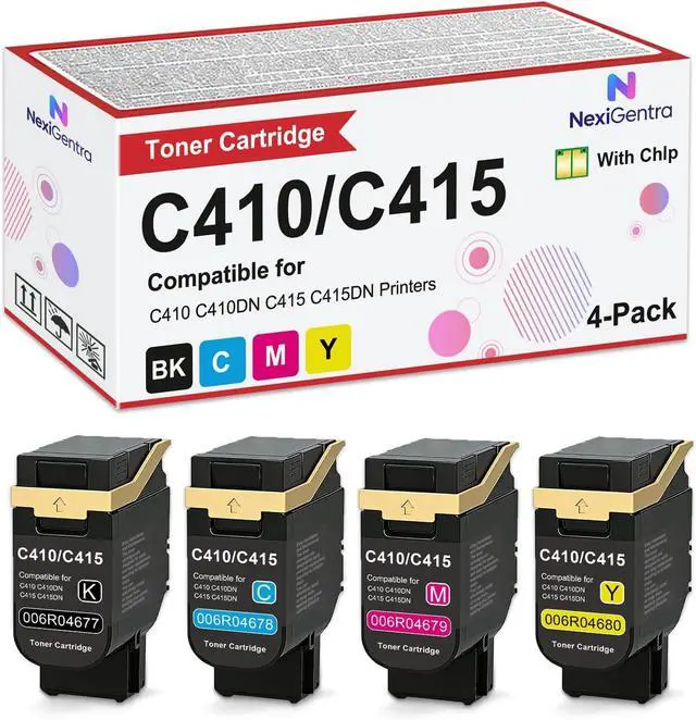Main image of C410 C415 Toner Cartridge 006R04677 006R04678 006R04679 006R04680 4-Pack
