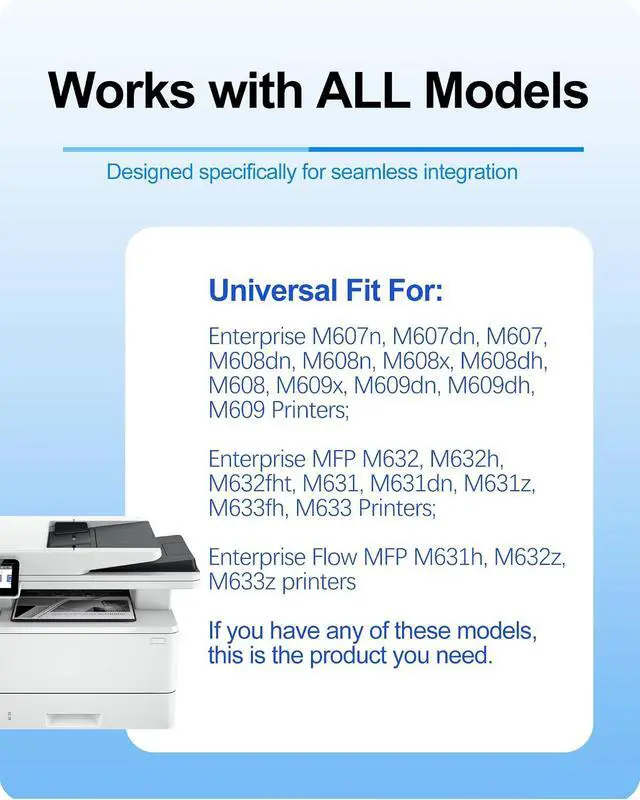 Alt view image 4 of 7 - MasaiMara 37A CF237A Compatible Toner Cartridges Replacement for HP Enterprise M607n M607dn M608dn M608n M609dn Enterprise Flow MFP M631h M632z M632 M632h M631 M631dn Printer (Black, 2-Pack)