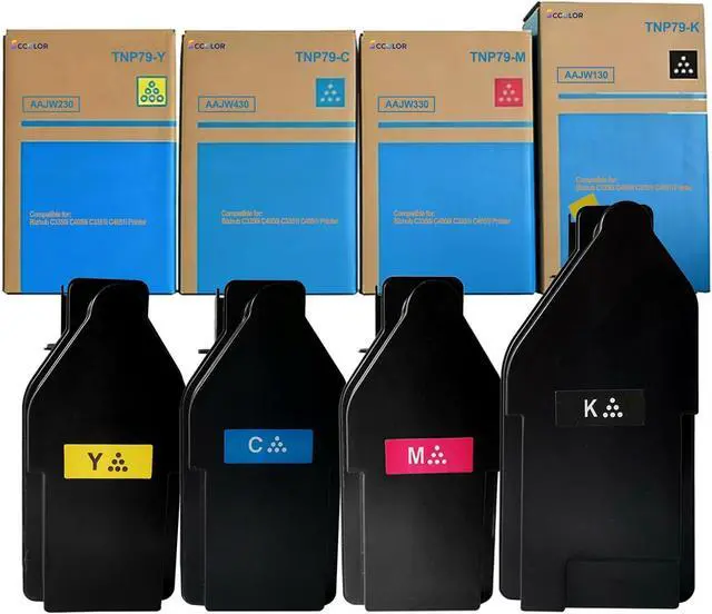 Main image of TNP-79 TNP79 Toner Cartridge TNP79K TNP79C TNP79M TNP79Y Replacement for Konica AAJW430 AAJW330 AAJW230 AAJW130 Toner Compatible for Konica Minolta Bizhub C3350i C4050i C3351i C4051i Printer