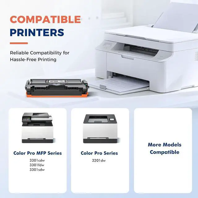 Alt view image 4 of 7 - W2180A 218A Black Toner for HP 218A Black Toner Cartridge W2180X 2 Pack