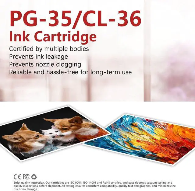 Alt view image 5 of 6 - PGI-35 CLI-36 Black and Color Ink Cartridge 9 Pack (6 Black+3 Tri-Color) Replacement for Canon 35 36 TR150 Ink Cartridge Compatible PIXMA iP100 iP110 TR150 TR160 PIXMA mini260 mini320 Printer