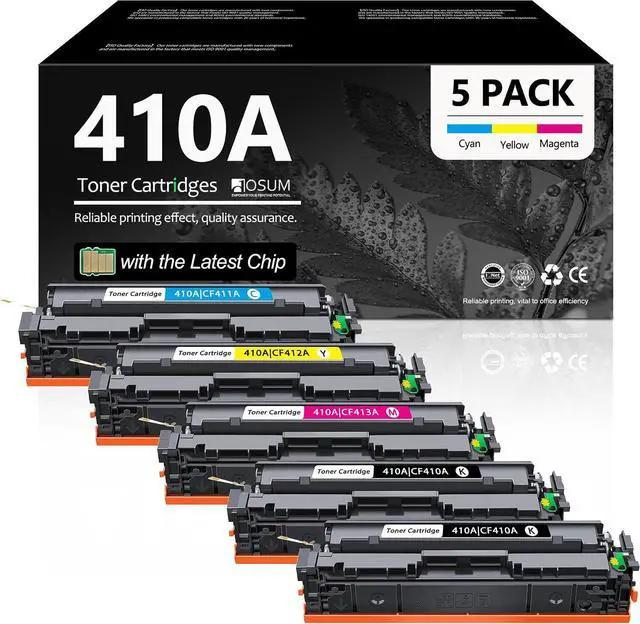 Main image of DOSUM 410A Toner Cartridges (5-Pack) Compatible for HP 410A M477fnw M452dn