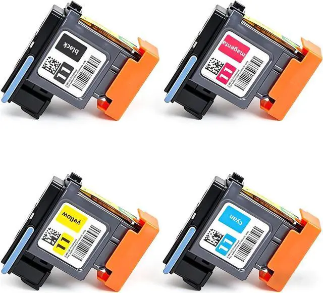 Main image of GeTu HP 11 Printhead Replacement Kit for HP11 HP100 HP510 HP800 HP110 HP11 C4810A C4811A C4812A C4813A,Compatible Printer Head for HP Designjet 500 & 500 Plus Series,4 Packs(BK/C/M/Y)