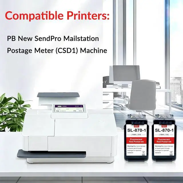 Alt view image 2 of 5 - SL-870-1 XXL Red Fluorescent Ink Cartridges