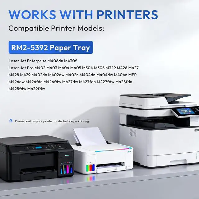 Alt view image 2 of 6 - RM2-5392-000 Printer Cassette Paper Input Tray 2 Assembly - 250 Sheet