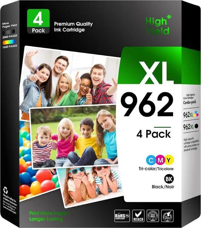 Main image of ESTON 962XL Remanufactured Ink Cartridges Compatible with HP OfficeJet Pro