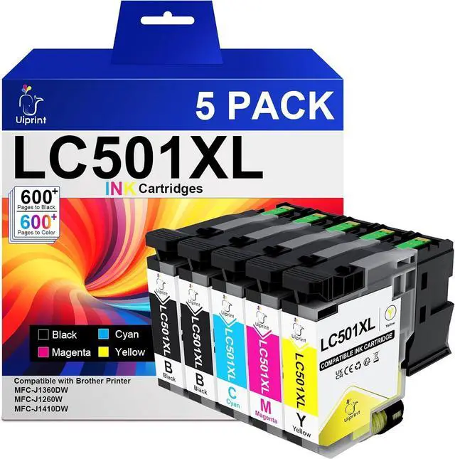 Main image of MFC-J1360DW MFC-J1410DW LC501XL LC501 Ink Cartridges LC501XL5PK