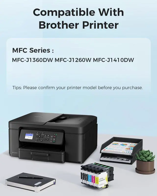 Alt view image 2 of 7 - MFC-J1360DW MFC-J1410DW LC501XL LC501 Ink Cartridges LC501XL5PK