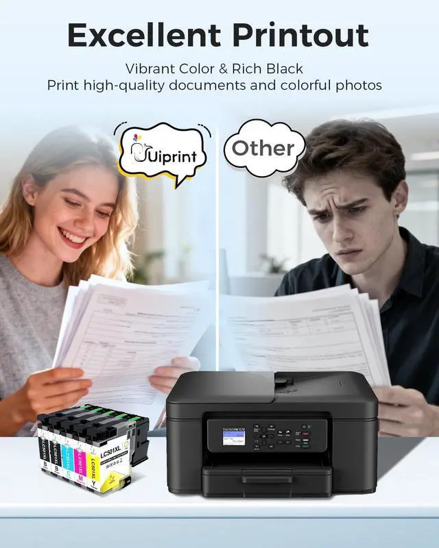 Alt view image 5 of 7 - MFC-J1360DW MFC-J1410DW LC501XL LC501 Ink Cartridges LC501XL5PK