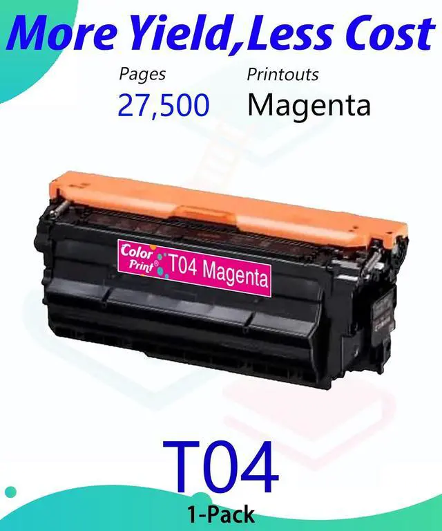 Alt view image 2 of 7 - Compatible Toner Cartridge Replacement for Canon T04 Magenta T04M for C475iF III C475iFZ III DX C477iF C477iFZ C478iF C478iFZ C568iF C568iFZ Printer (1-Pack, Magenta)
