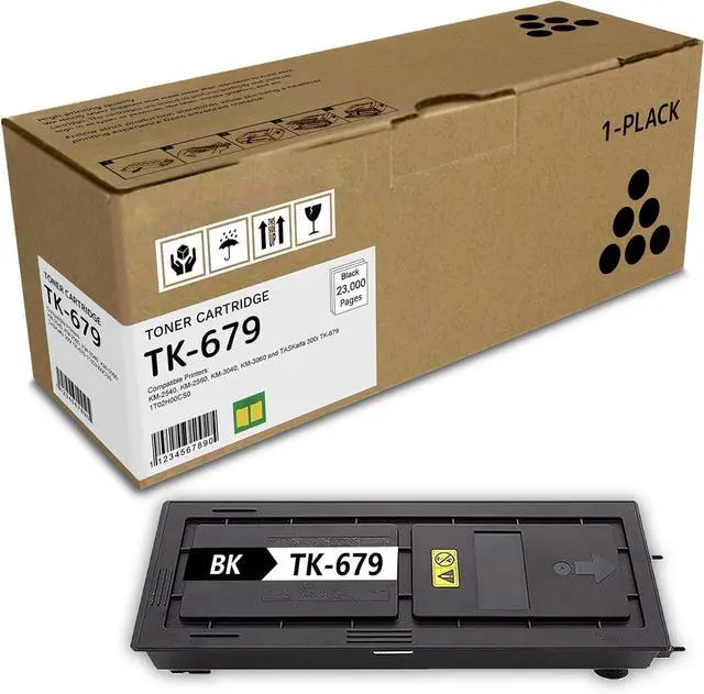 Main image of 1-Pack Black TK-679 (1T02H00CS0) High Yield Toner Cartridge Compatible (with Chip) for Kyocera TK-679 KM-2540 KM-2560 KM-3040 KM-3060 TASKalfa 300i (Pages up to 23,000 Page )