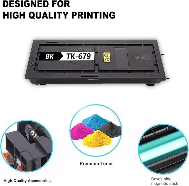 Alt view image 5 of 6 - 1-Pack Black TK-679 (1T02H00CS0) High Yield Toner Cartridge Compatible (with Chip) for Kyocera TK-679 KM-2540 KM-2560 KM-3040 KM-3060 TASKalfa 300i (Pages up to 23,000 Page )