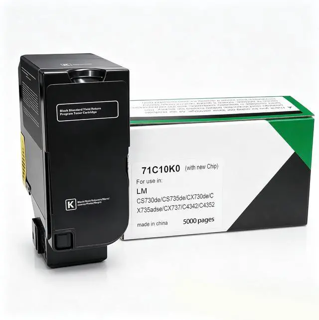 Main image of 1Pack 71C10K0 Black Toner Cartridge 5,000 Pages Compatible with Lexmark CS730 CX735 C4342 C4352 CS730de CS735de CX730de CX735adse CX737adzse