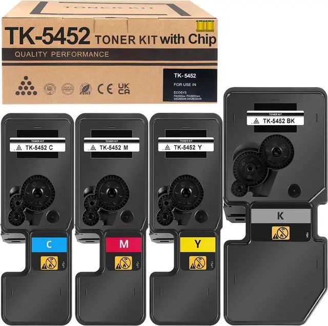Main image of ANNGELAS TK5452 TK-5452 Toner Cartridge(TK5452K TK5452C TK5452M TK5452Y) ,Compatible for Kyocera ECOSYS PA2600cx PA2600cwx MA2600cfx MA2600cwfx Printer(4-Pack,Black Cyan Magenta Yellow)
