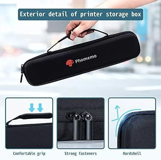 Alt view image 3 of 5 - Phomemo Portable Printer Case & Upgraded M08D Thermal Inkless Portable Printer