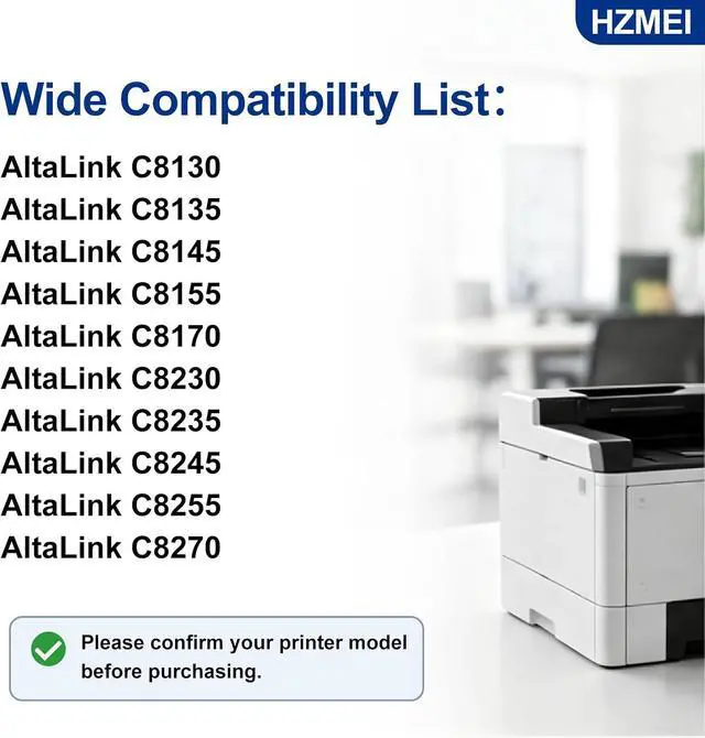 Alt view image 2 of 7 - Altalink C8130 C8145 C8155 Toner Cartridge Extra High Yield 006R01746 006R01747 006R01748 006R01749 Toner Compatible for Xerox Altalink C8130 C8135 C8145 C8155 C8170 Printers,Black,Cyan,Magenta,Yellow