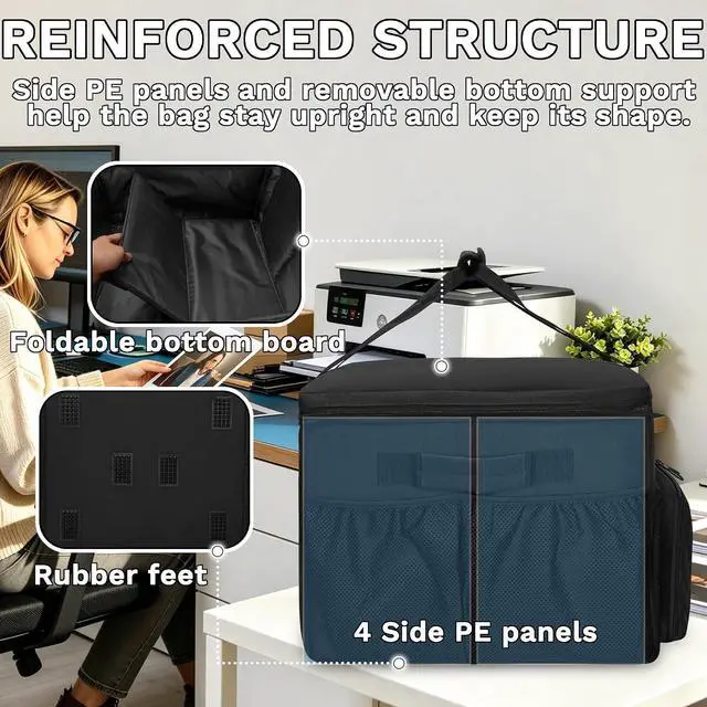 Alt view image 4 of 7 - CROTIRAD Printer Carrying Case for HP OfficeJet DeskJet Smart Tank, Black