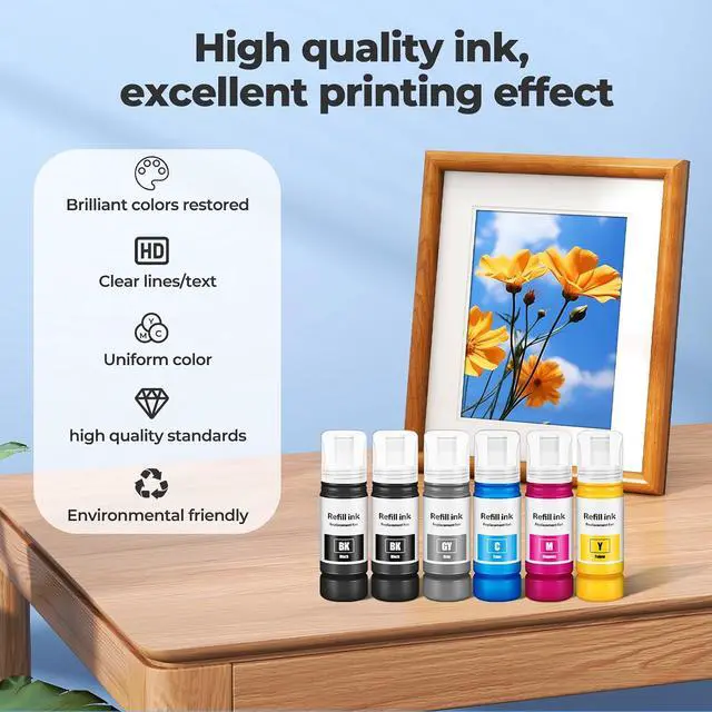Alt view image 4 of 7 - Compatible for EPT552 Ink Refill Bottles ET-8550 ET 8550 ET8500