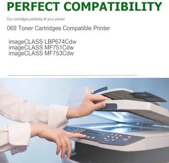 Main image of 069 MF753Cdw 6 Pack Toner Cartridge Set Replacement for Canon 069 Toner Cartridge for Canon Color MF753Cdw, MF751Cdw LBP674Cdw Printers