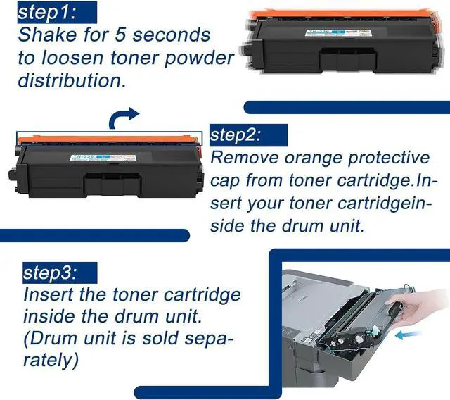 Alt view image 6 of 7 - 2 Pack TN336 TN336C Cyan Toner Cartridge Compatible TN336 Replacement for Brother HL-L8250CDN L8350CDW/CDWT L9200CDW MFC-L8600CDW 9460CDN L8850CDW DCP-9050CDN 9055CDN 9270CDN L8400CDN Printe