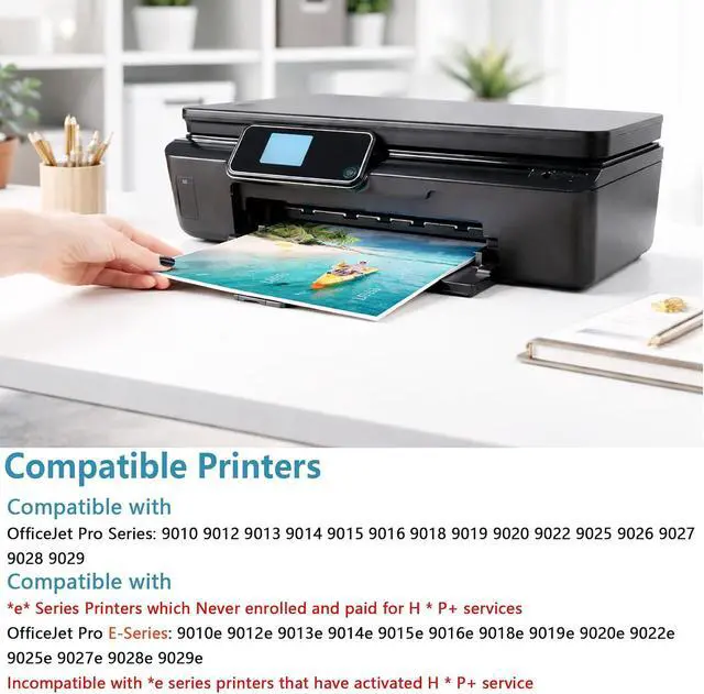 Alt view image 2 of 7 - 962XL Ink Cartridges Combo Pack Replacement for HP 962 XL 4Packs to use with 9015e 9010 9015 9025e 9020 9018e 9018 9025 9012e 9010e 9012 9020e 9019 Printer with V16.4.1 Chip(Cyan Magenta Yellow Black)