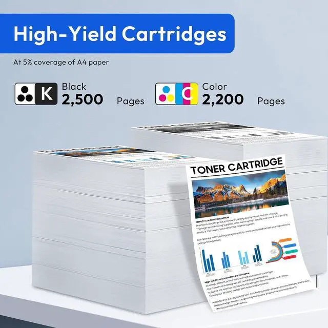 Alt view image 3 of 6 - C410 C415 Toner Cartridge 006R04677 006R04678 006R04679 006R04680, 4-Pack