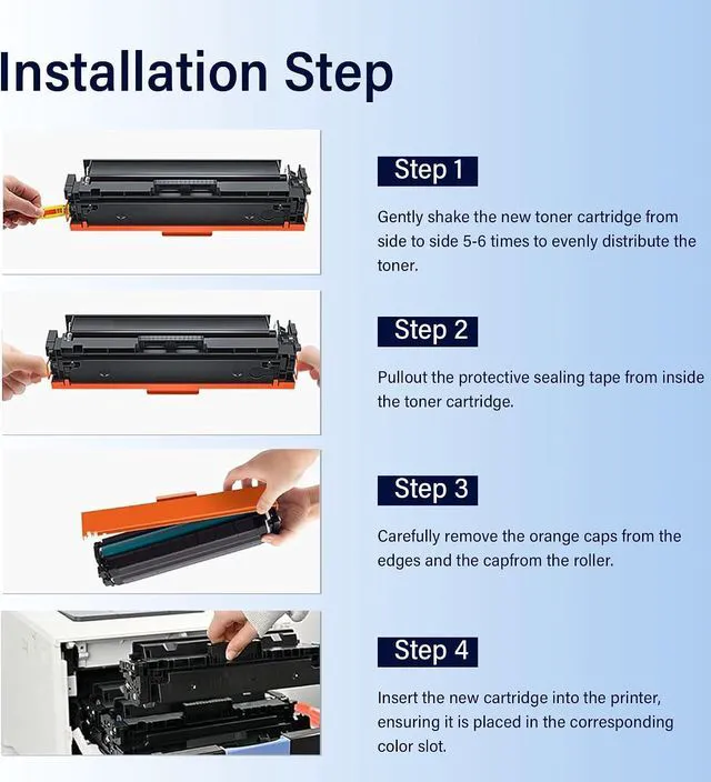 Alt view image 6 of 7 - 414X Toner Cartridges 4 Pack High Yield