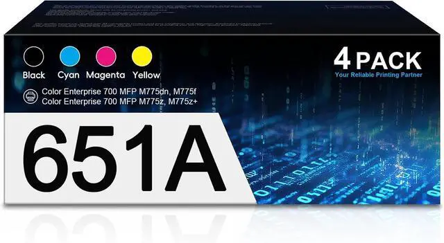 Main image of 651A Toner Cartridge Set for Enterprise 700 Color MFP M775 Series with Chip