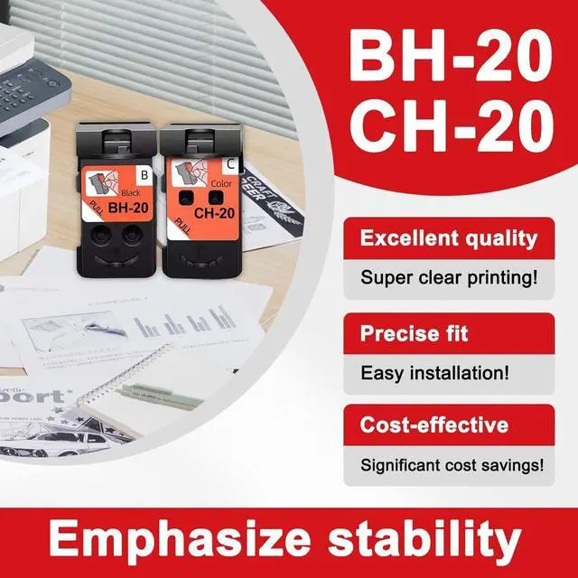 Alt view image 4 of 7 - BH-20 CH-20 Ink Cartridge Replacement for Canon PG 8026XL 8035XL Ink