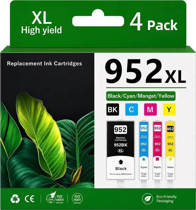 Main image of 952XL Ink Cartridge Combo Pack, Black Cyan Magenta Yellow, 4 Pack