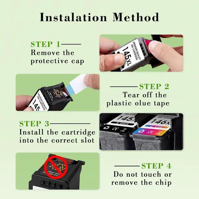 Alt view image 6 of 7 - PG-145XL CL-146XL Ink Cartridges Combo Pack Replacement for Canon 145XL/146XL PG145 CL146 PG-145XL CL-146XL Printer Ink for PIXMA TS3110 iP2810 MG2410 MG2510 MG2910 MG3010