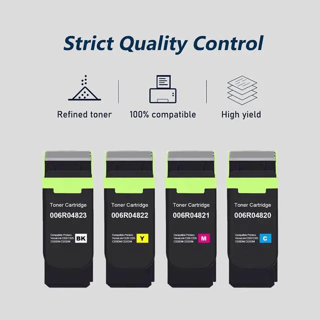 Alt view image 5 of 7 - Remanufactured C320 C325 Toner Cartridge 5-Pack Replacement for Xerox C320 C325 Toner Cartridge 006R04820 006R04821 006R04822 006R04823 for C320 C325 Printer (with Chip )