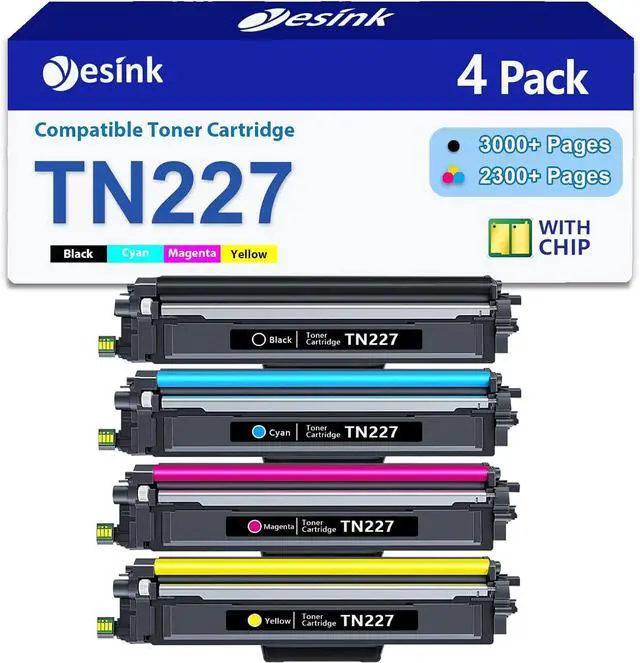 Main image of TN227 TN-227BK/C/M/Y Toner Cartridge Compatible Replacement for Brother TN 227 TN-227 TN223 Work with MFC-L3770CDW HL-L3290CDW HL-L3270CDW Printer( 4 Pack, BK/CM/Y)