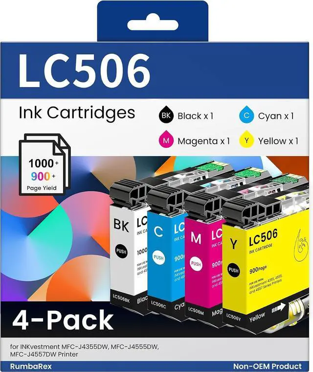 Main image of LC506 Ink Cartridges 4-Pack LC506BK LC506C LC506M LC506Y LC 506
