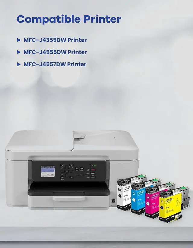 Alt view image 3 of 6 - LC506 Ink Cartridges 4-Pack LC506BK LC506C LC506M LC506Y LC 506