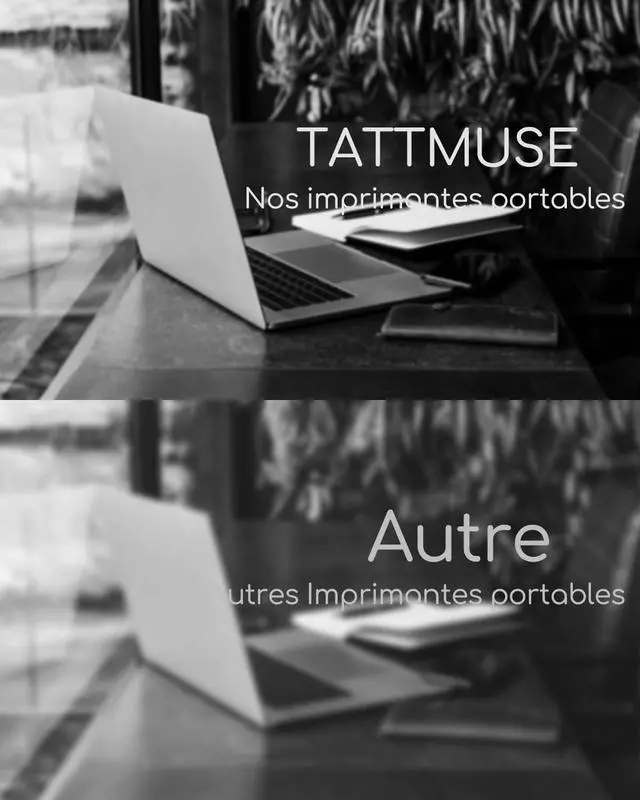 Alt view image 7 of 7 - TATTMUSE Bluetooth Portable Thermal Printer Black & Printer Carrying Case Black