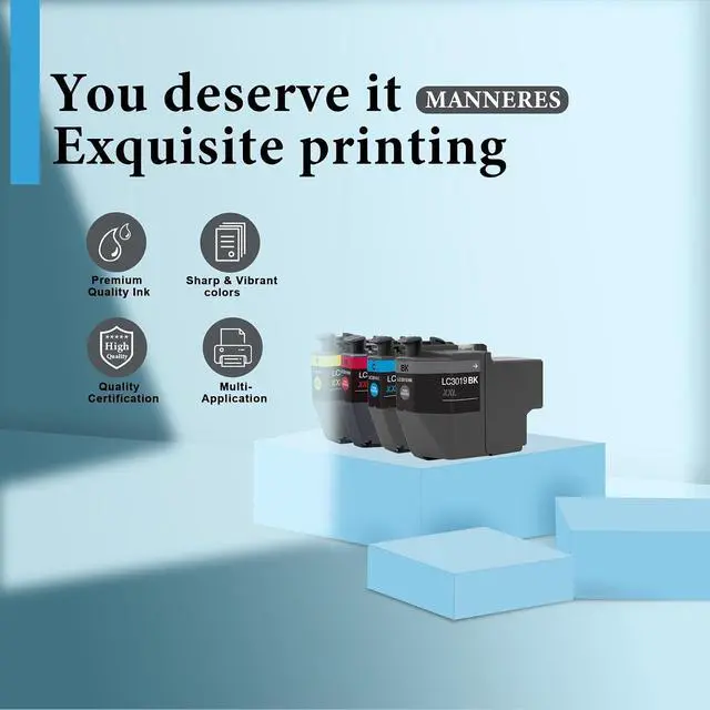 Alt view image 4 of 7 - LC3019XXL High Yield Ink Cartridges (4-Pack,1BK/1C/1M/1Y) Compatible LC3019 XXL Ink Replacement for Brother LC3019 LC3017 XXL Ink Cartridge MFC-J5330DW MFC-J6530DW MFC-J6930DW MFC-J6730DW Printer
