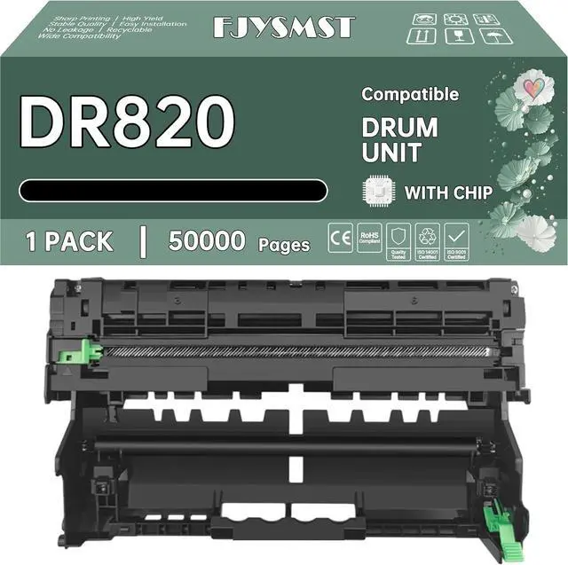 Main image of Compatible for Brother DR820 Drum Unit for Brother MFC-L5700DW MFC-L5705DW MFC-L5800DW MFC-L5850DW - with Chip 50000 Pages @ 5% - Sharp Text & Clear Image for Home Office or Business - Black - 1 Pack