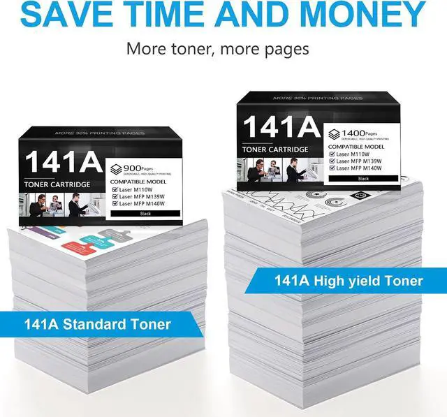 Alt view image 3 of 7 - 141A W1410A Toner Cartridge 2-Pack 141X Black