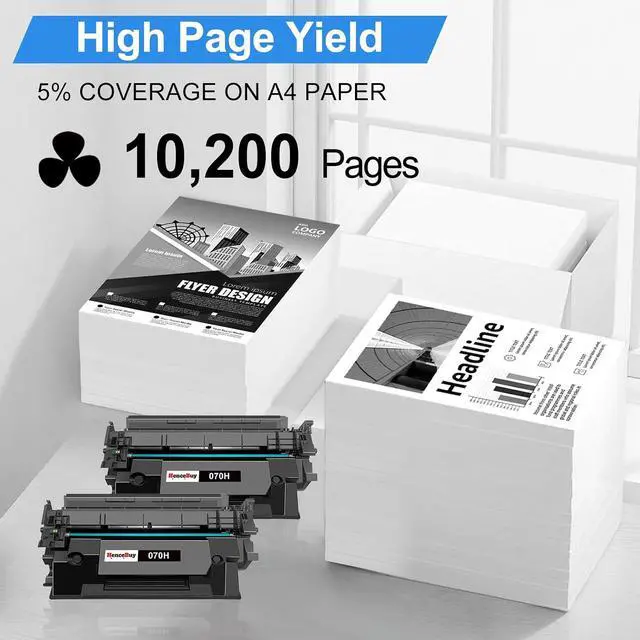 Alt view image 3 of 7 - 070H / 070 High Yield Toner Cartridge (4-Pack) for Canon
