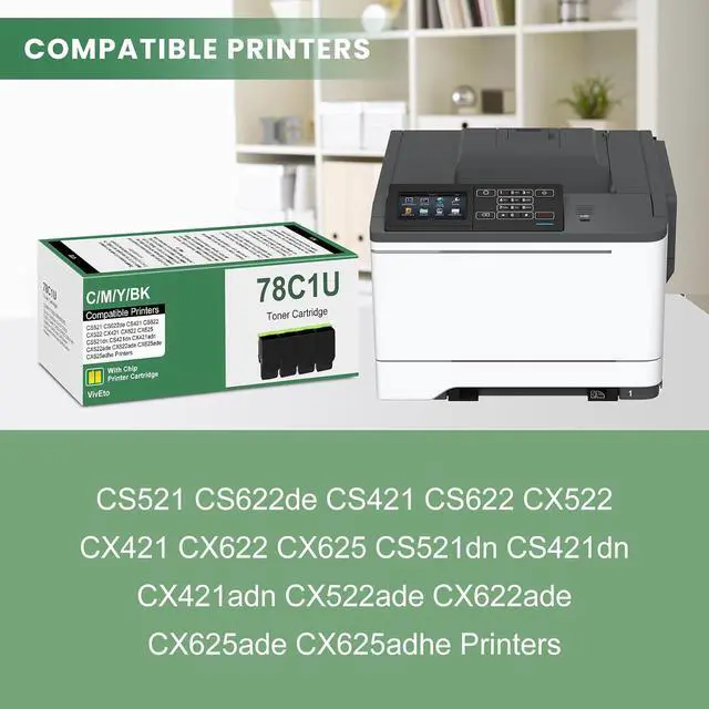 Alt view image 2 of 6 - CS521 78C1U Ultra High Yield Toner 78C1UK0 78C1UC0 78C1UM0 78C1UY0