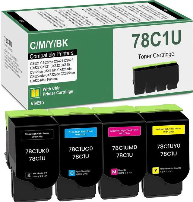Main image of CS521 78C1U Ultra High Yield Toner 78C1UK0 78C1UC0 78C1UM0 78C1UY0