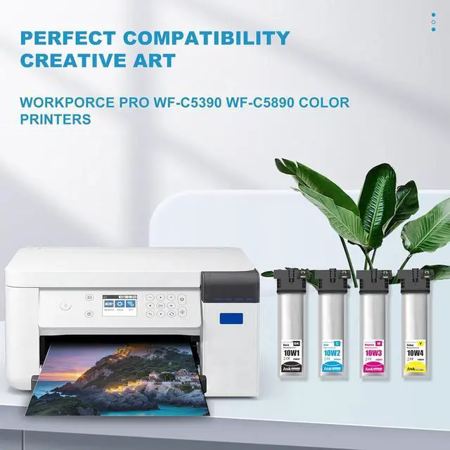 Alt view image 2 of 6 - T10W Ink Pack Compatible with Workforce Pro WF-C5890 WF-C5390