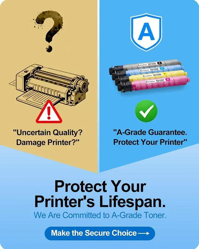 Alt view image 2 of 7 - MasaiMara SP C840 Compatible Toner Cartridges Replacement for Ricoh SP C840 C840DN C842 C842DN Printers (Black 821255, Cyan 821258, Yellow 821256, Magenta 821257, 4-Pack)