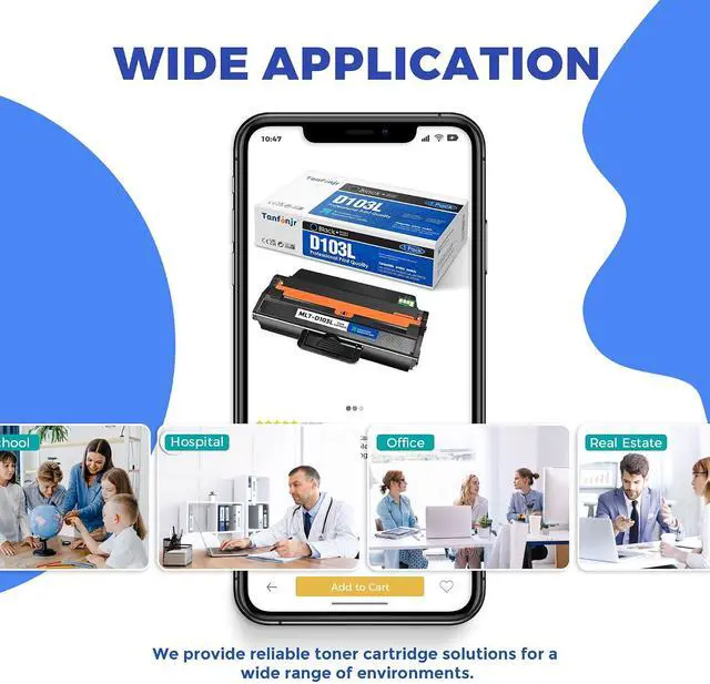 Alt view image 7 of 7 - MLT-D103L Toner Cartridge 2Black Compatible 103L High Yield Toner Replacement for Samsung MLT-D103L MLTD103L ML-2955ND ML-2955DW ML-2950ND SCX-4729FW SCX-4729FD Laser Printer