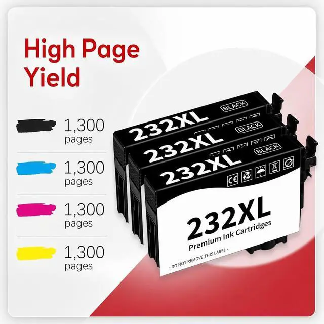 Alt view image 4 of 5 - 232XL Remanufactured Ink Cartridges 3-Pack High Yield