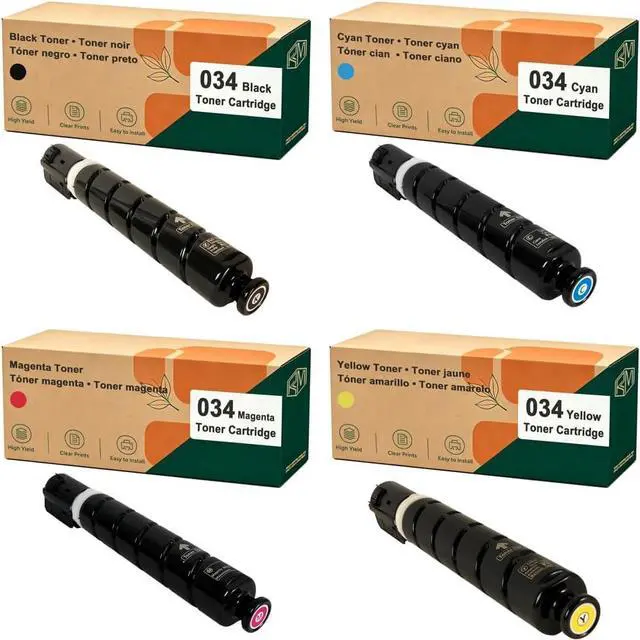 Main image of 4-pk Replacement for Canon 034 Toner (Black Cyan Magenta Yellow)